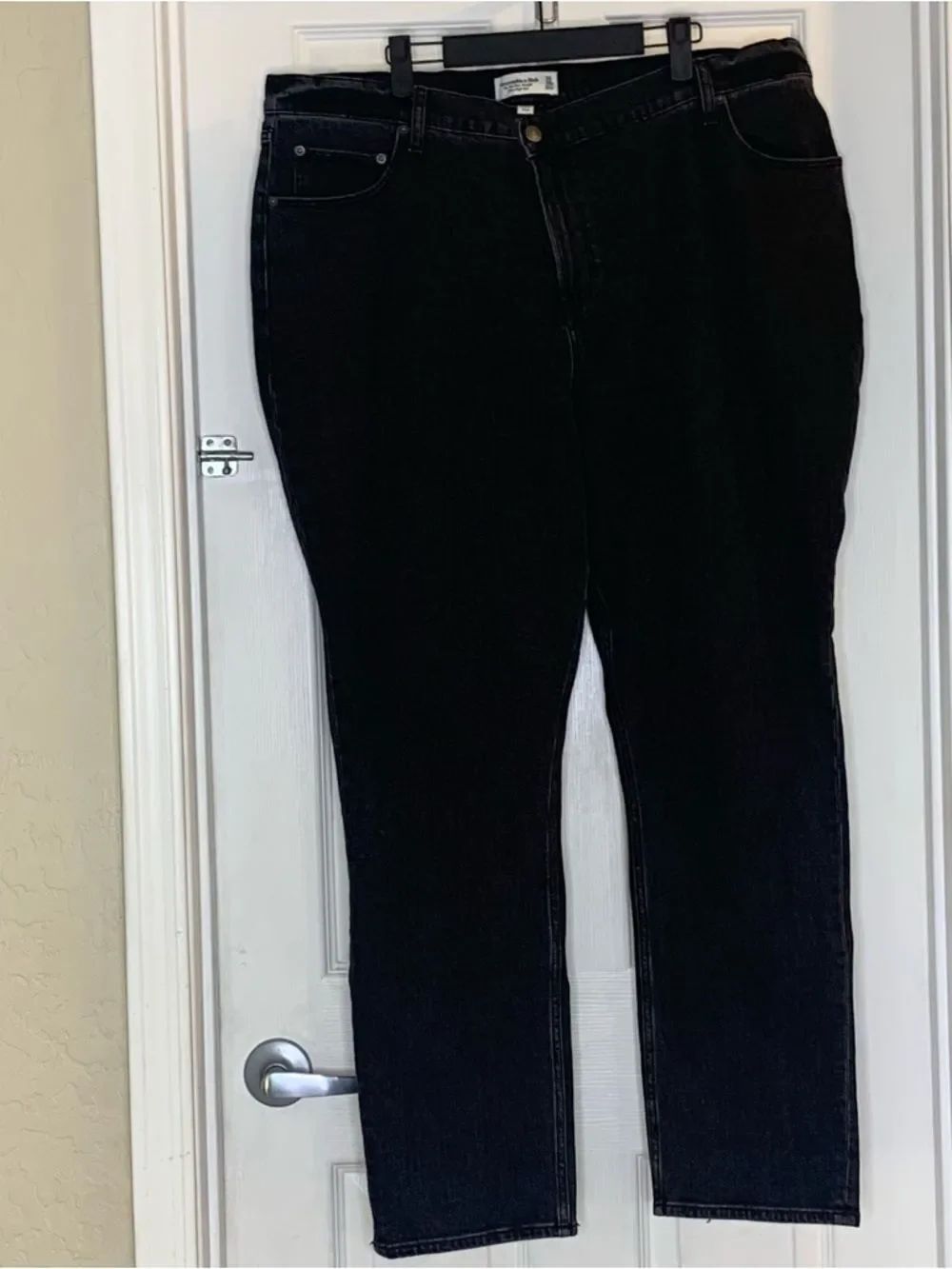 Abercrombie & Fitch The 90s Slim Straight Ultra High Rise Black Jeans Size 20